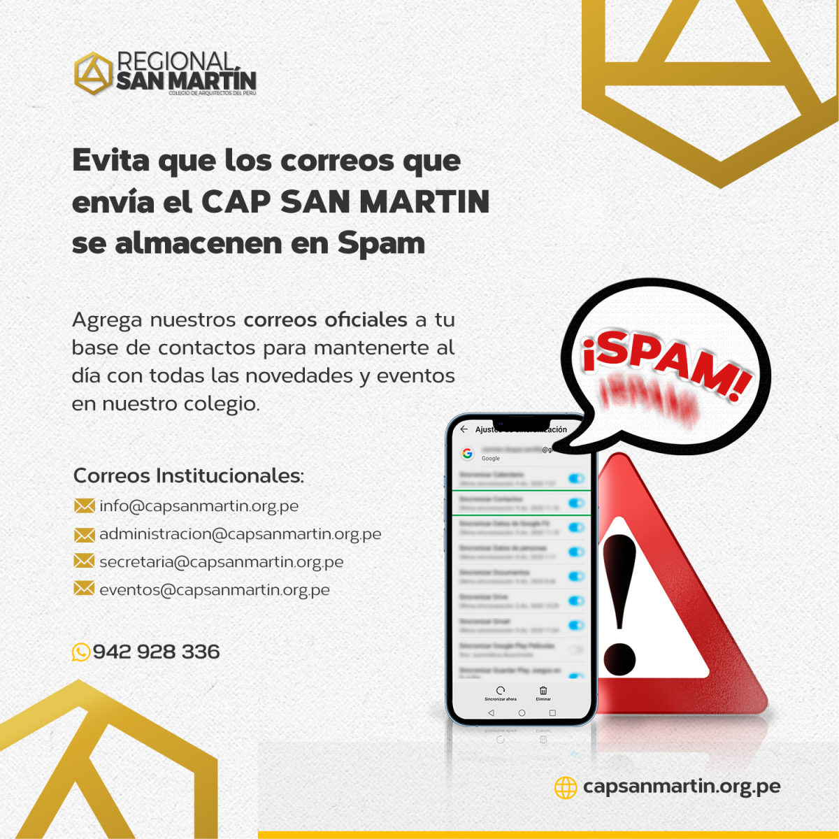 Sppam Evita que los correos que envía el Cap San Martin se almacenen en spam ...